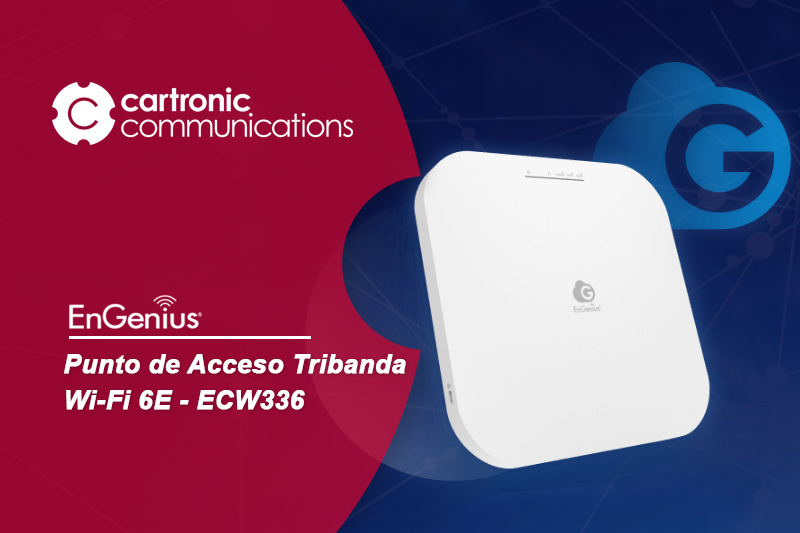 EnGenius ECW336, AP interior Wifi 6E tribanda de 6 GHz 4×4 gestionado en la nube