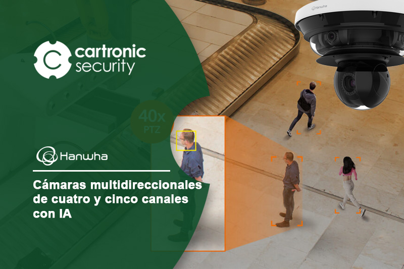 Hanwha Vision adiciona IA a cámaras multidireccionales de cuatro y cinco canales