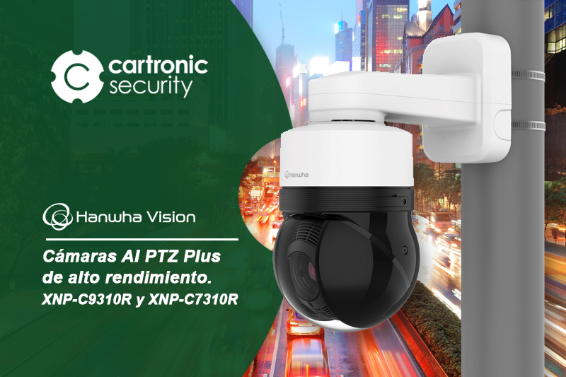 Nuevas cámaras Hanwha Vision PTZ Plus con IA y alto rendimiento