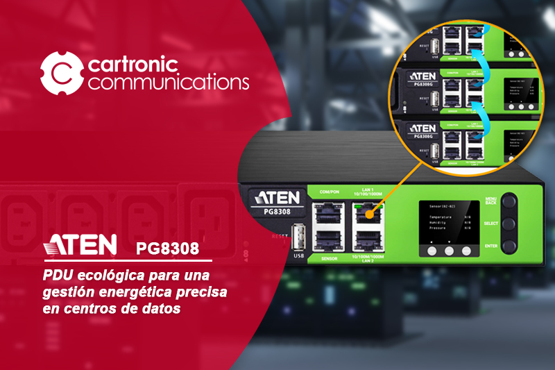 ATEN PG8308, PDU ecológica para una gestión energética precisa en centros de datos