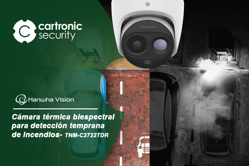 Hanwha TNM-C2722TDR, cámara térmica biespectral para detección temprana de incendios